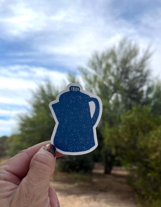 vintage camping coffee sticker