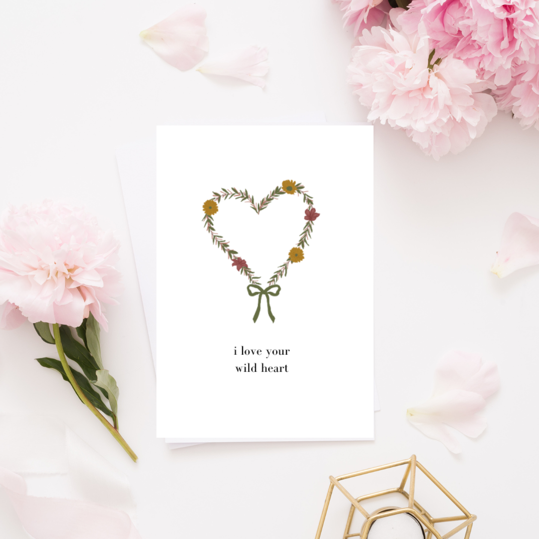 Wildheart Anniversary Card Love Card Valentine's Day Card